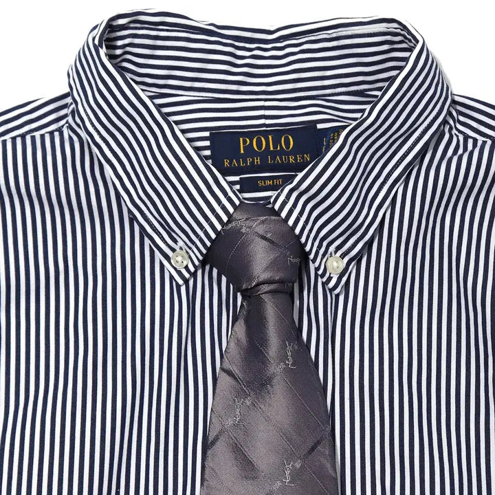 [BUNJANG] YSL Purple Silk Tie / YSL 입생로랑 퍼플 실크 넥타이