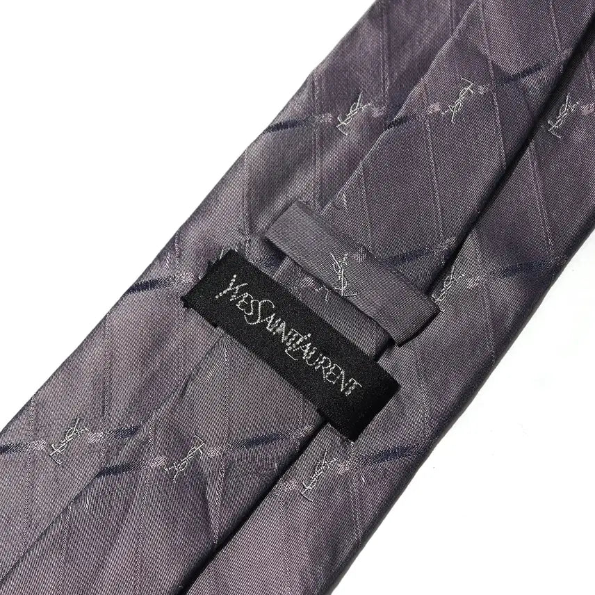 [BUNJANG] YSL Purple Silk Tie / YSL 입생로랑 퍼플 실크 넥타이