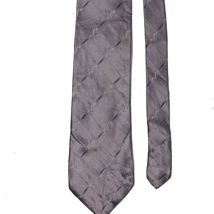 [BUNJANG] YSL Purple Silk Tie / YSL 입생로랑 퍼플 실크 넥타이