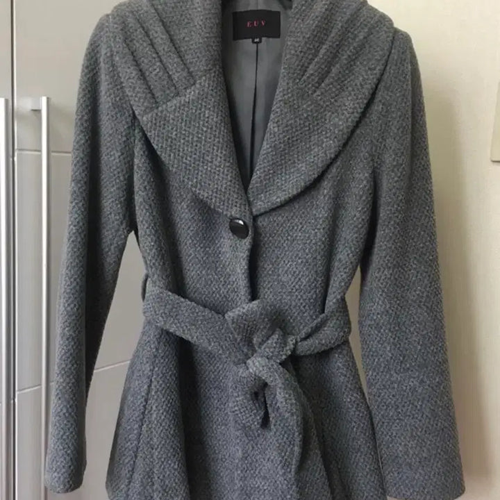 [BUNJANG] Classic Wool Blend Belted Coat / [새것]여성 클래식 벨트 울 반코트55-66