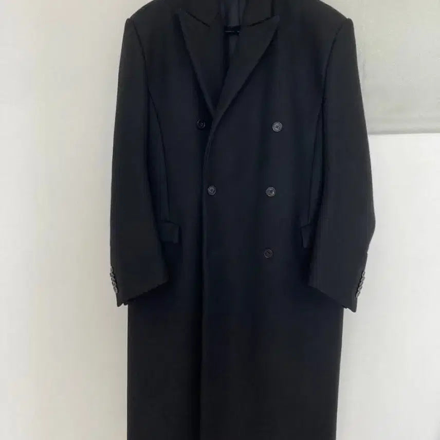 [BUNJANG] Vetements Neck Logo Coat Black / <구매> [L]베트멍 17AW 넥 로고 코트 블랙