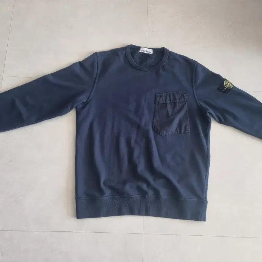 [BUNJANG] Stone Island Pocket Sweatshirt Navy XL / 스톤아일랜드 포켓 맨투맨 네이비색 XL사이즈(105~110) 정품