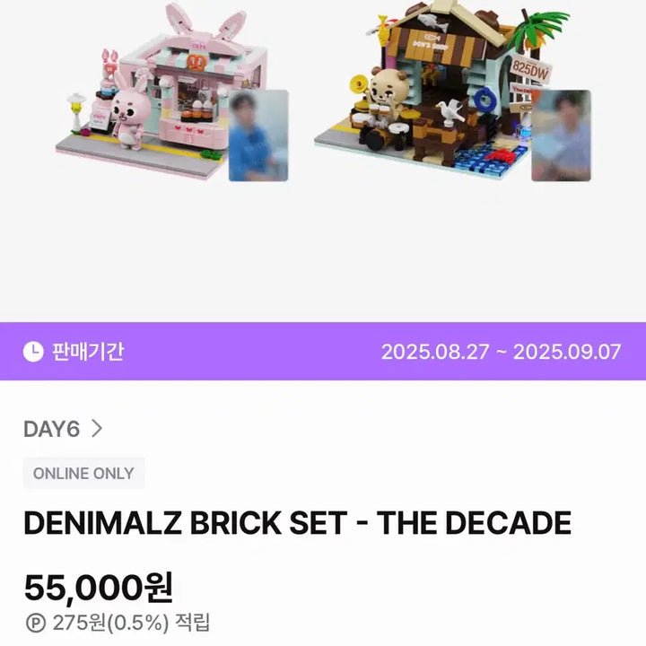 [BUNJANG] Day6 Brick Set Lego / 데이식스 브릭세트 필 레고(조립O)