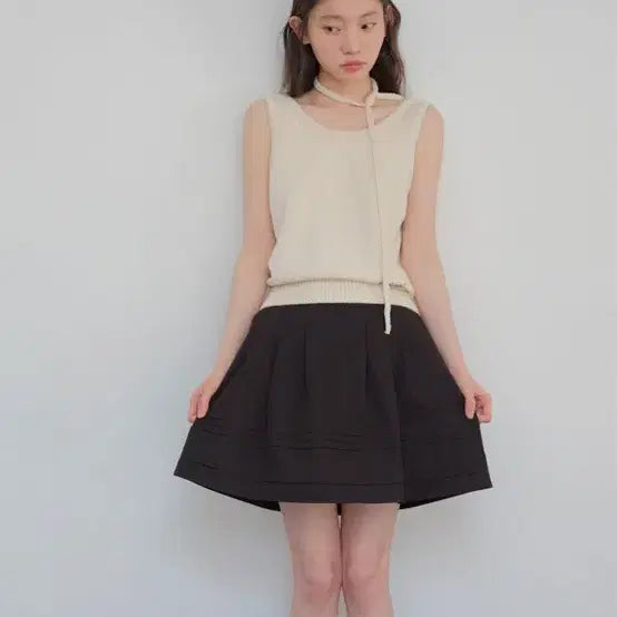 [BUNJANG] Moui Pintuck Cotton Skirt / 모의 핀턱 스커트