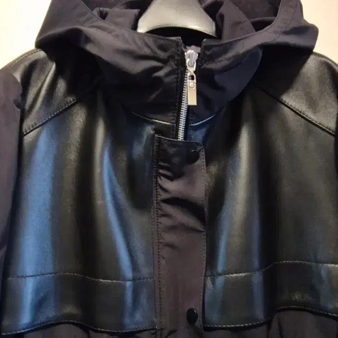 [BUNJANG] Prada Fabric Hooded Coat / (새상품)양가죽 프라다원단 후드 코트 55~66