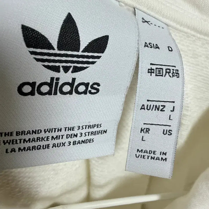 [BUNJANG] Adidas White Hoodie / 아디다스 화이트 후드티