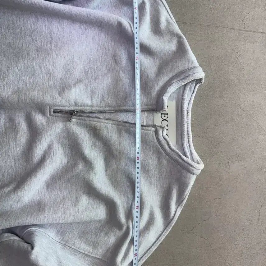 [BUNJANG] RECTO Gray Half-Zip Sweatshirt / 렉토 회색 하프집업 맨투맨 티셔츠
