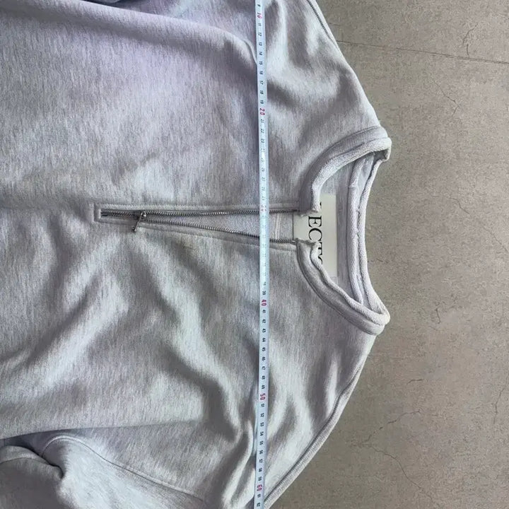 [BUNJANG] RECTO Gray Half-Zip Sweatshirt / 렉토 회색 하프집업 맨투맨 티셔츠