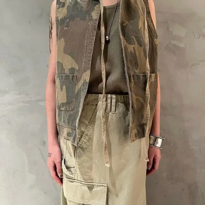 [SOLD OUT] 스탠드얼론 2-WAY MILITARY TOP, BEIGE