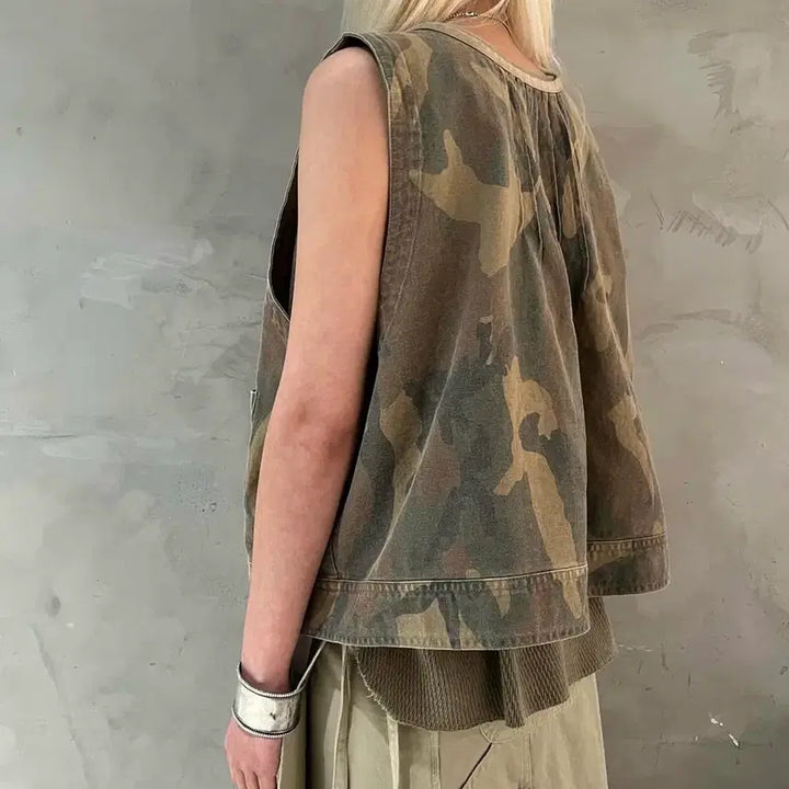 [SOLD OUT] 스탠드얼론 2-WAY MILITARY TOP, BEIGE