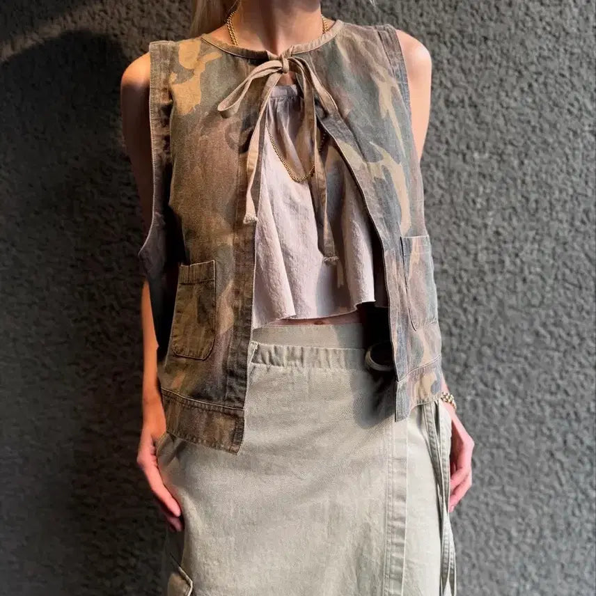 [SOLD OUT] 스탠드얼론 2-WAY MILITARY TOP, BEIGE