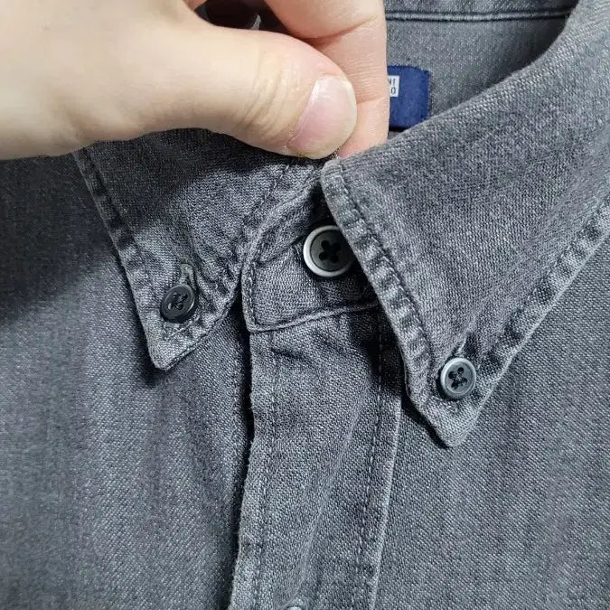 [BUNJANG] Uniqlo Oversized Black Denim Shirt / [XXXL]UNIQLO유니클로 빅사이즈 오버핏 흑청데님셔츠남방 XXXL