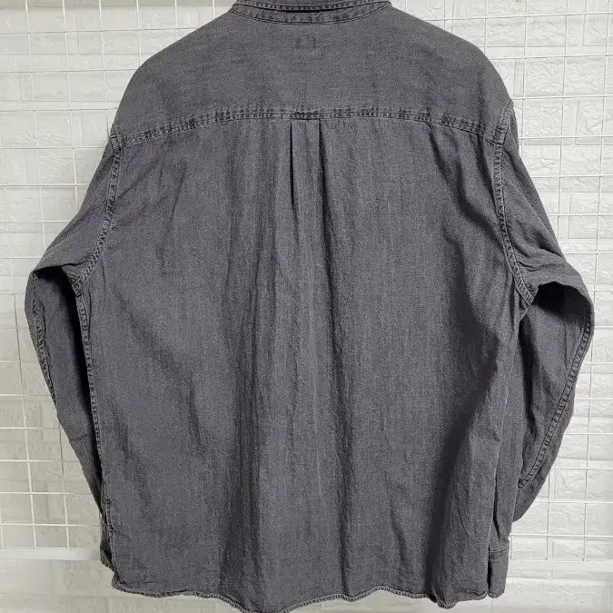 [BUNJANG] Uniqlo Oversized Black Denim Shirt / [XXXL]UNIQLO유니클로 빅사이즈 오버핏 흑청데님셔츠남방 XXXL