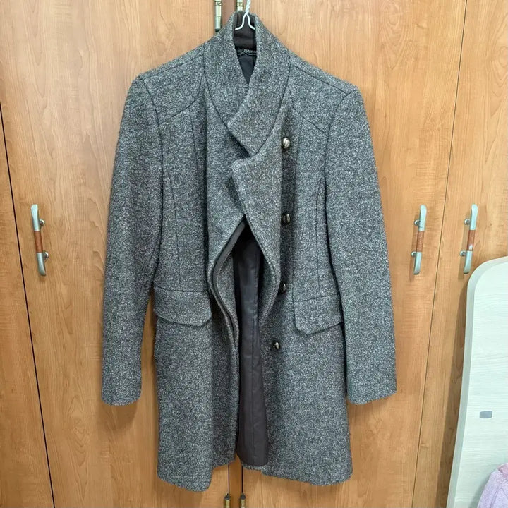 [BUNJANG] Wool Blend Long Coat Jacket / 여성 뽀글이 울자켓 롱코트 44 55 66