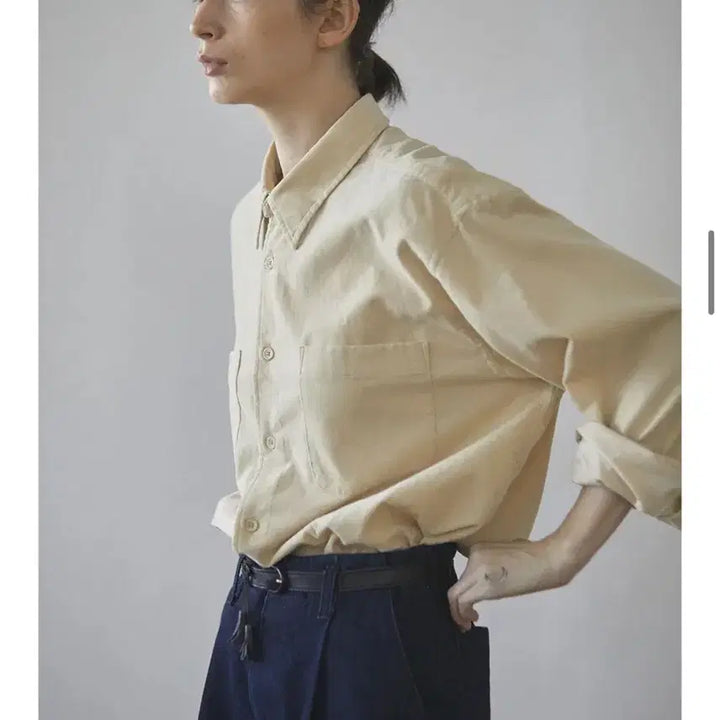[BUNJANG] Thomas More Corduroy Shirt (Cream) / 토마스모어 코듀로이 셔츠 (크림)