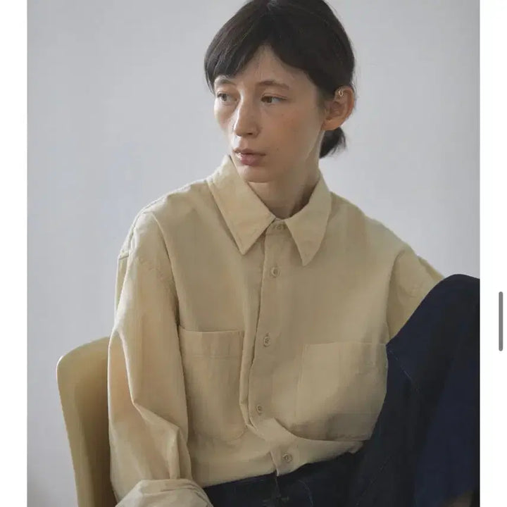 [BUNJANG] Thomas More Corduroy Shirt (Cream) / 토마스모어 코듀로이 셔츠 (크림)