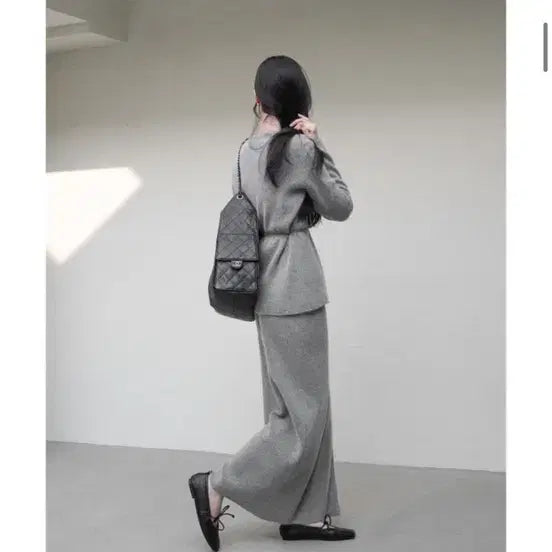 [BUNJANG] uur Breville Cardigan/Skirt Set [Soft Ash] Short Length / uur 브레빌 가디건/스커트 셋업 [소프트애쉬] 숏기장