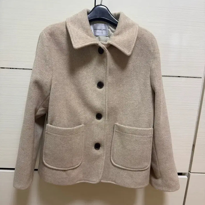 [BUNJANG] Beige Wool Short Coat / 베이지 울  숏코트