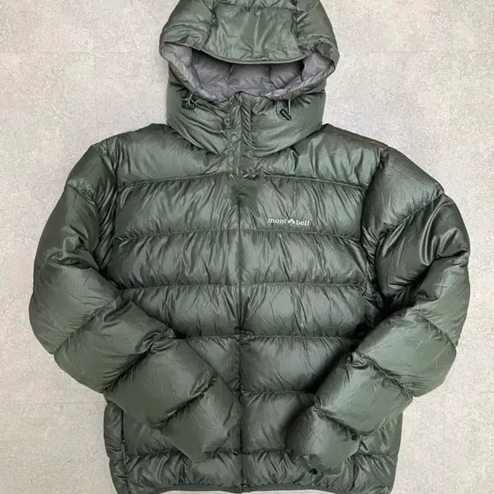 [BUNJANG] Montbell Light Alpine Goose Down Padded Jacket Olive Khaki L / 빈티지 몽벨 라이트 알파인 구스 다운 패딩 자켓 올리브 카키 L