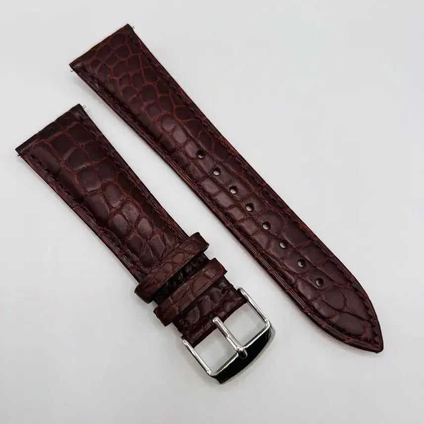 [BUNJANG] Generic Alligator Leather Watch Strap / 악어가죽 시계줄 퀵릴리즈 퀵체인지