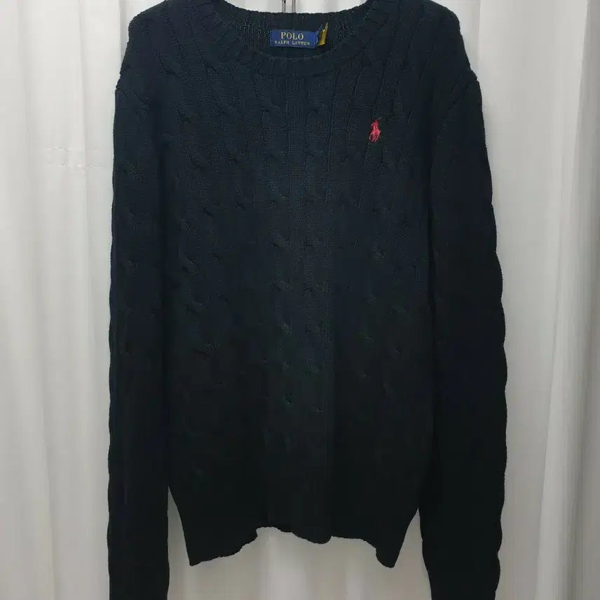 [BUNJANG] Polo Ralph Lauren Cable Knit Sweater / Polo 폴로랄프로렌 블랙 케이블 니트 L
