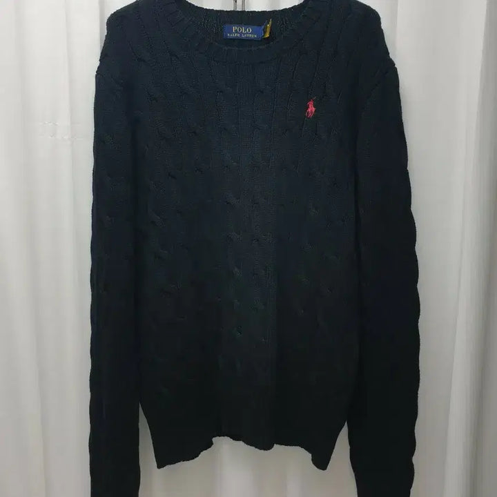 [BUNJANG] Polo Ralph Lauren Cable Knit Sweater / Polo 폴로랄프로렌 블랙 케이블 니트 L