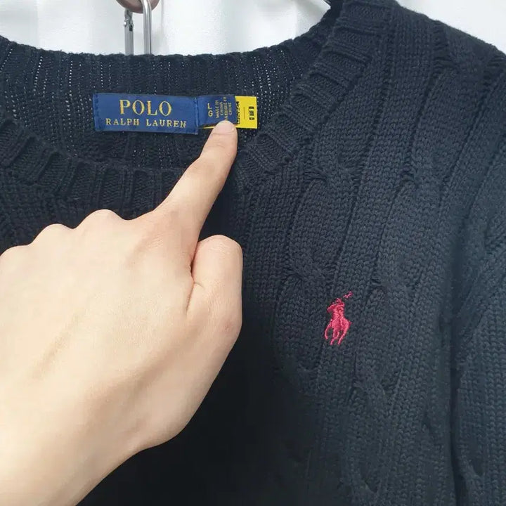 [BUNJANG] Polo Ralph Lauren Cable Knit Sweater / Polo 폴로랄프로렌 블랙 케이블 니트 L