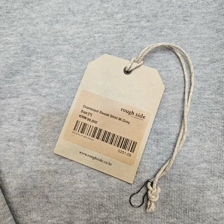 [BUNJANG] Roughside Oversized Sweatshirt Gray / (1) 러프사이드 25fw 오버사이즈 스웻셔츠 그레이
