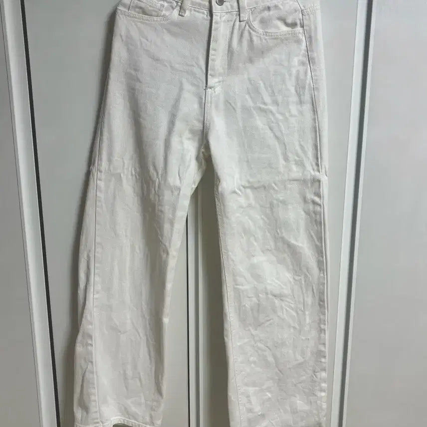 [BUNJANG] White Wide Pants M / 흰색 와이드 팬츠 M