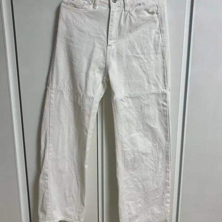 [BUNJANG] White Wide Pants M / 흰색 와이드 팬츠 M