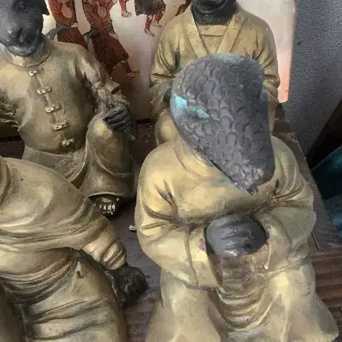 [BUNJANG] Bronze Zodiac Figures Set (12 Pieces) / 십이지 길상 의인상 브론즈 군상 세트(12점)