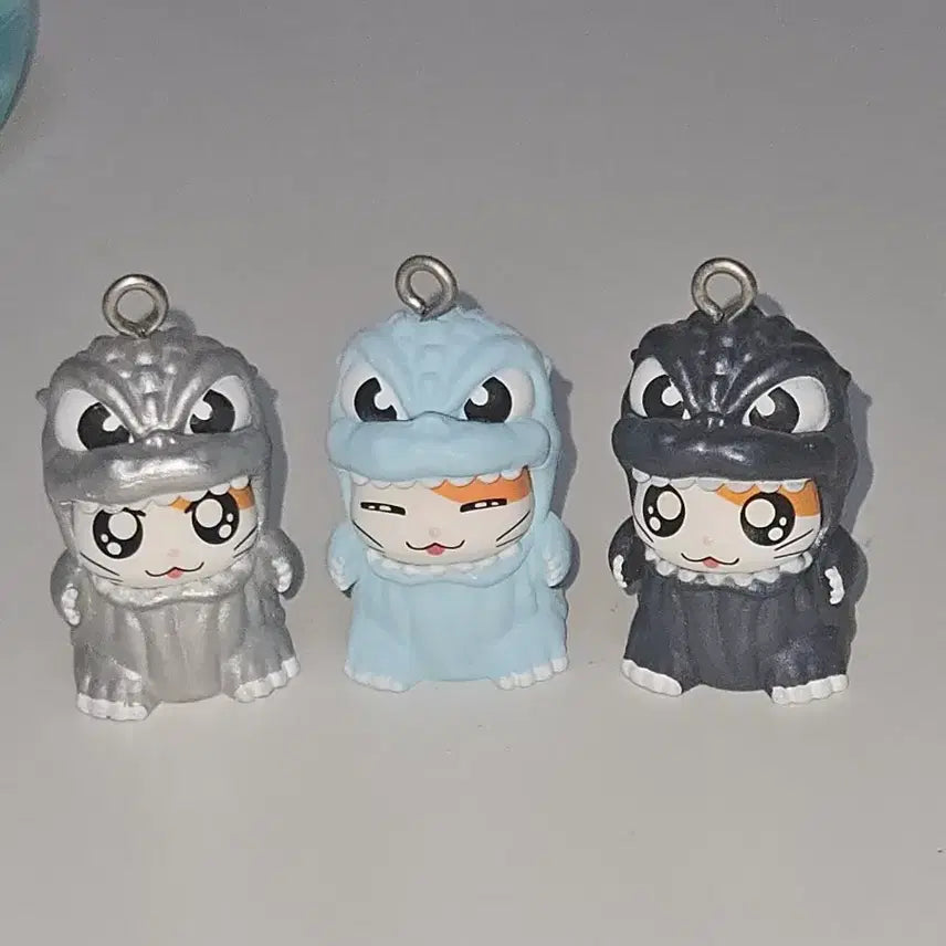 [BUNJANG] Hamutori Godzilla Mini Figure Bundle Set / 햄토리 고질라 미니 피규어 가챠 3종 일괄