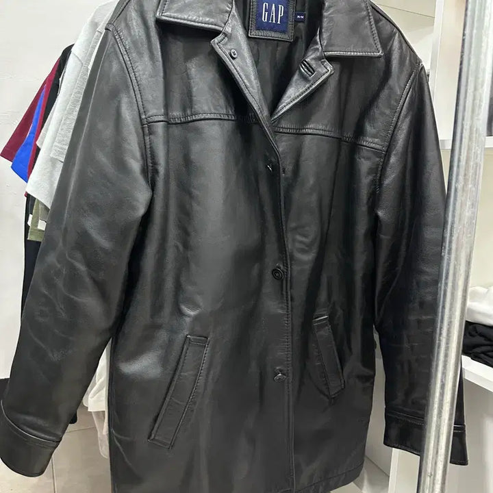 [BUNJANG] Old Gap Leather Car Coat (M) / 올드갭 old gap 레더 카코트 M