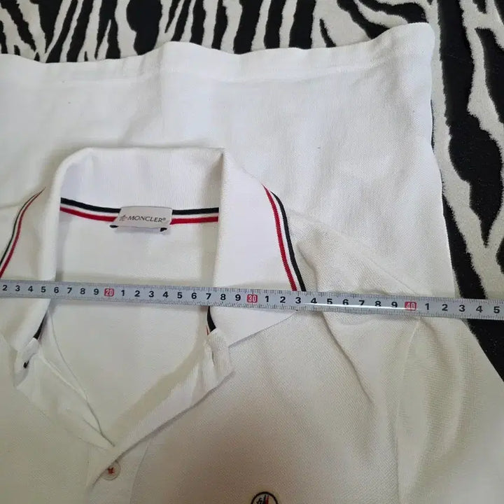 [BUNJANG] Moncler White Long Sleeve Polo Shirt / 몽클레어 흰색 긴팔 폴로 티셔츠