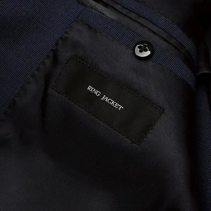 [BUNJANG] Ring Jacket Navy Wool Mohair Suit / 링자켓 [Ring Jacket] 네이비 울 모헤어 블랙 라벨 수트
