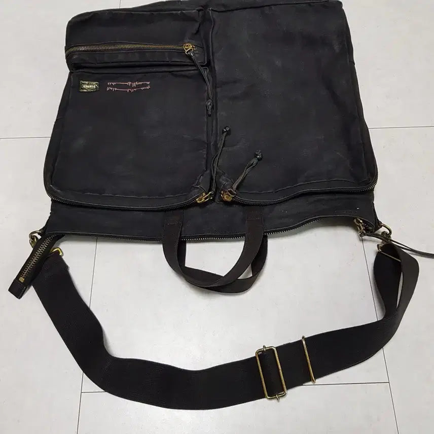 [BUNJANG] Porter Black Big Size Shoulder Bag Tote Bag / 포터 블랙 빅사이즈 숄더백 토트백 희귀버전