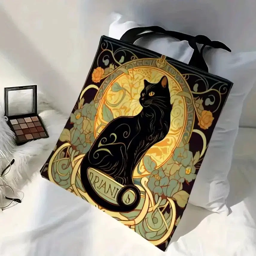 [BUNJANG] Cat Printed Tote Bag / 고양이 프린팅 에코백 토트백