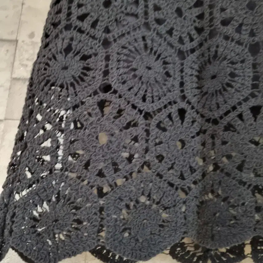 [BUNJANG] Thom Greyhound Knit Long Skirt / 톰그레이하운드 진그레이 뜨개 롱스커트