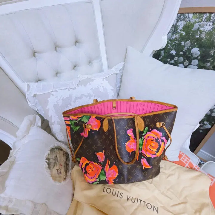 [BUNJANG] Louis Vuitton Rose Neverfull Tote Bag / 루이비통 로즈 네버풀