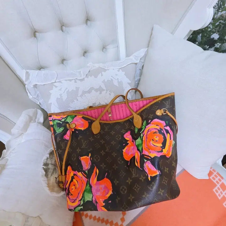[BUNJANG] Louis Vuitton Rose Neverfull Tote Bag / 루이비통 로즈 네버풀