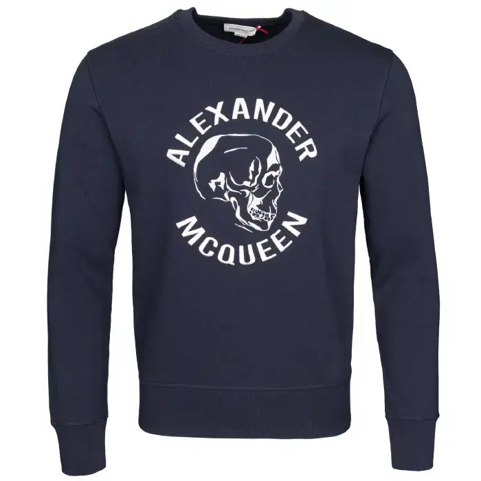 [BUNJANG] Alexander McQueen Skull Logo Sweatshirt / 알렉산더 맥퀸 스컬 자수 로고 맨투맨 662584