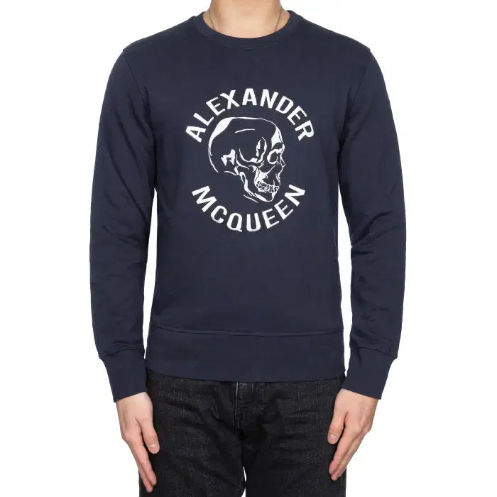[BUNJANG] Alexander McQueen Skull Logo Sweatshirt / 알렉산더 맥퀸 스컬 자수 로고 맨투맨 662584