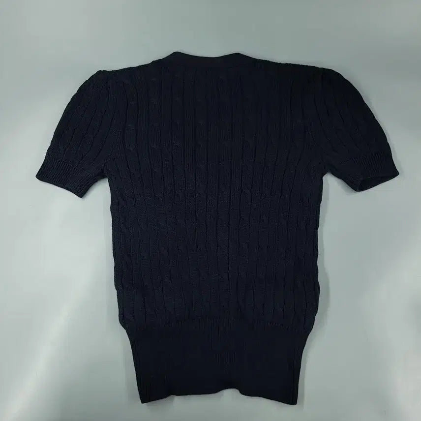 [SOLD OUT] 폴로랄프로렌 두산 00s 네이비 케이블패턴 꽈배기패턴 브이넥 니트 반팔