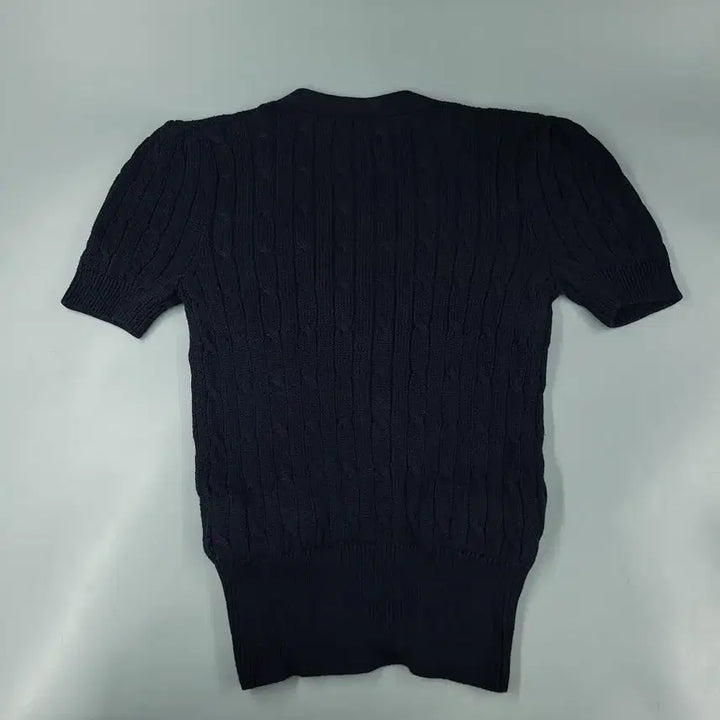 [SOLD OUT] 폴로랄프로렌 두산 00s 네이비 케이블패턴 꽈배기패턴 브이넥 니트 반팔