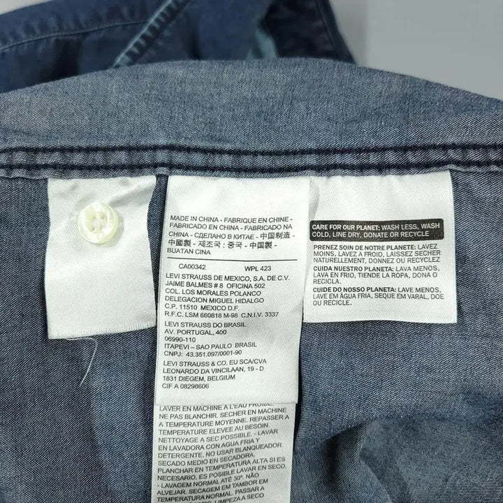 [BUNJANG] Levi's Denim Shirt / 리바이스 진청워싱 더블포켓 청 데님 남방 셔츠 M