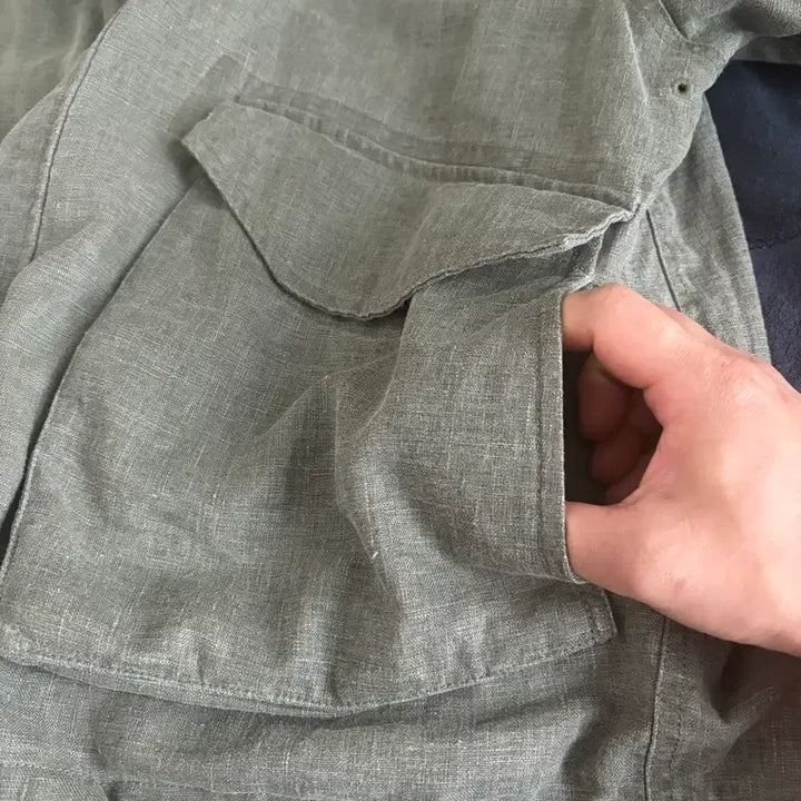 [BUNJANG] Stussy Waxed Linen Short Parka Jacket / 스투시 자켓