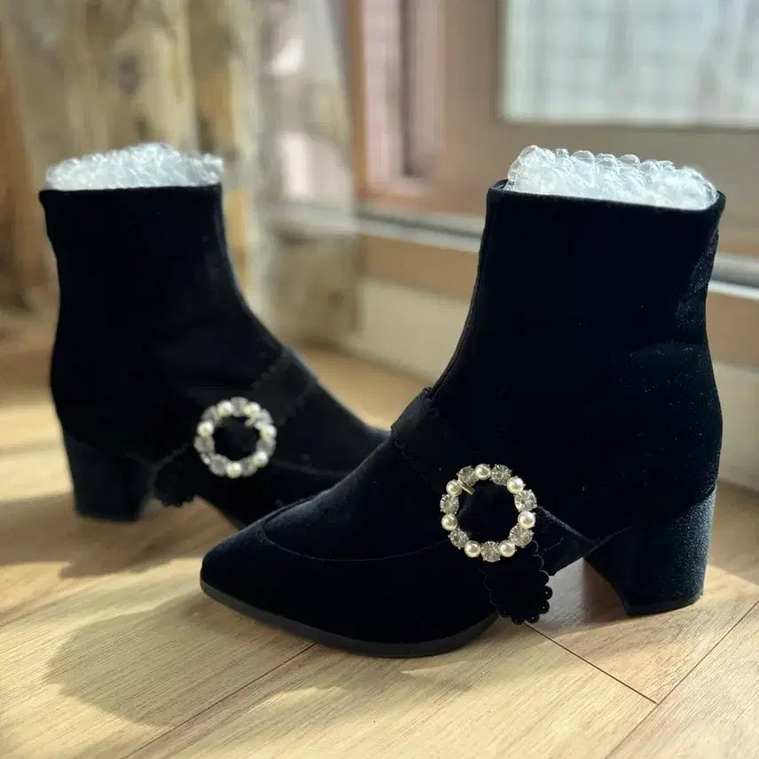 [BUNJANG] Velvet Ankle Boots / 벨벳 앵글부츠(225-230)구매가 99,000