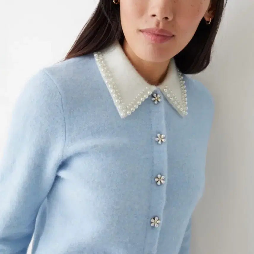 [BUNJANG] And Other Stories Pearl Collar Cardigan / 앤아더스토리즈 펄 카라 가디건 새상품