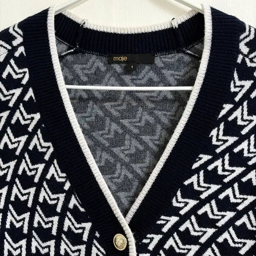 [BUNJANG] Maje Monogram Cardigan / maje 마쥬 모노그램 가디건