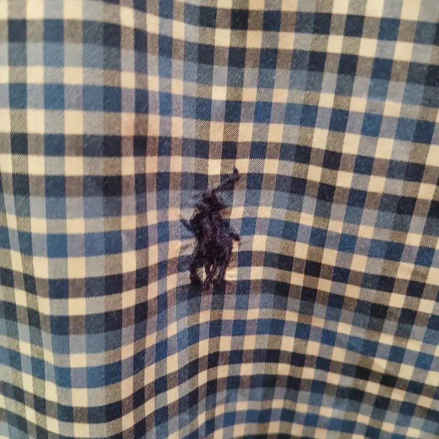 [BUNJANG] Polo Ralph Lauren Blue Checkered Shirt M / 7/37 폴로 랄프로렌 블루 체크 셔츠 M
